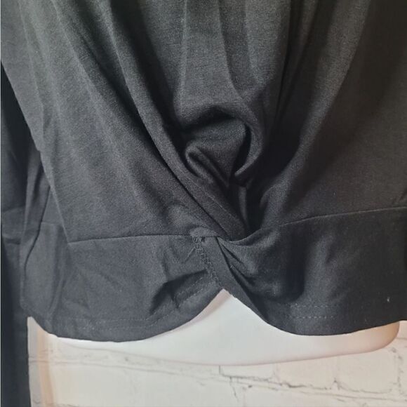Women's Long Sleeves Front Knot Crop Top XL - Picture 2 of 4